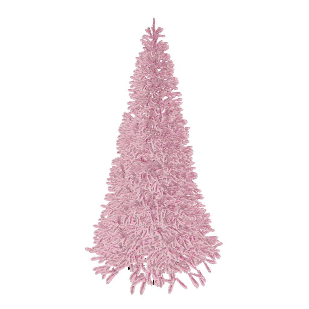 6.5' Duchess Pink Flock Artificial Christmas Tree with 500 Warm White LED Lights