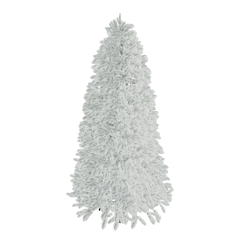 7.5' King Flock® Artificial Christmas Tree Unlit