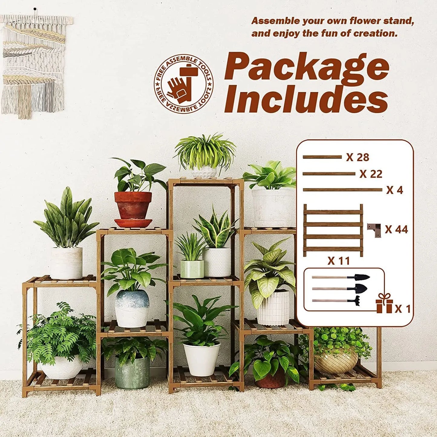 Plant stand indoor plant stand wooden outdoor multi-layer plant stand