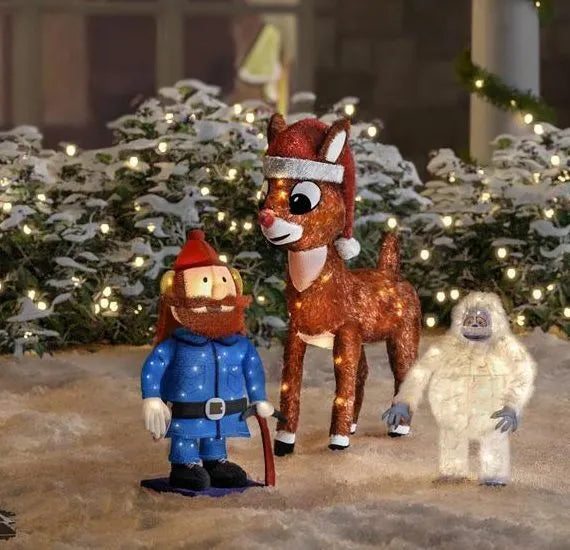 Christmas-led rudolph with santa hat