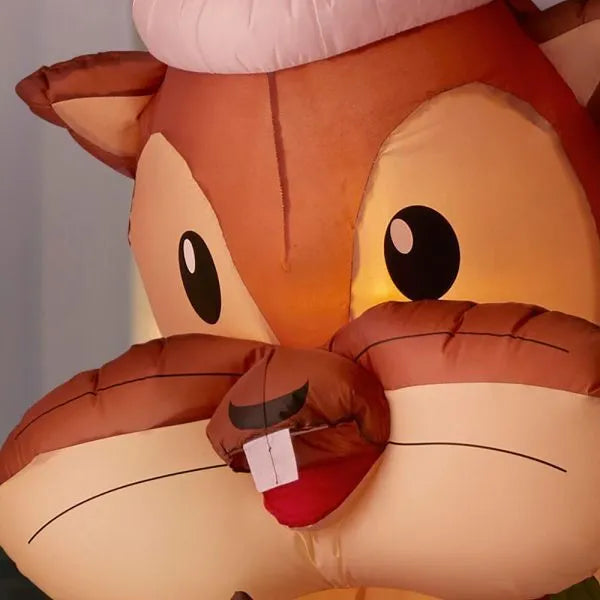 6 5 ft animated inflatable nom nom chipmunk with acorn