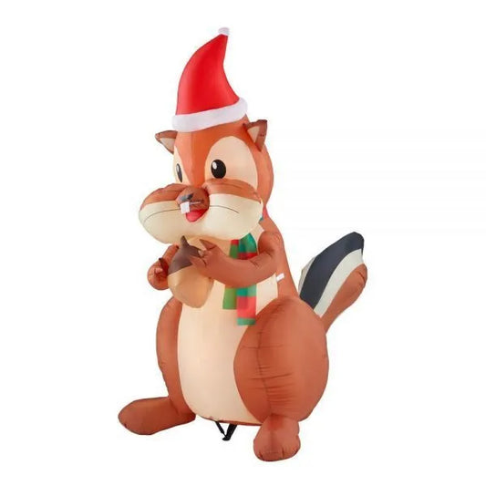6 5 ft animated inflatable nom nom chipmunk with acorn