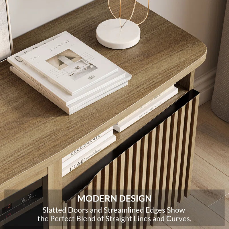 68" TV stand featuring a 23" electric fireplace,TV Stand for TVs up to 78"