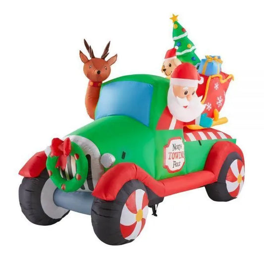 6 ft inflatable santas vintage tow truck