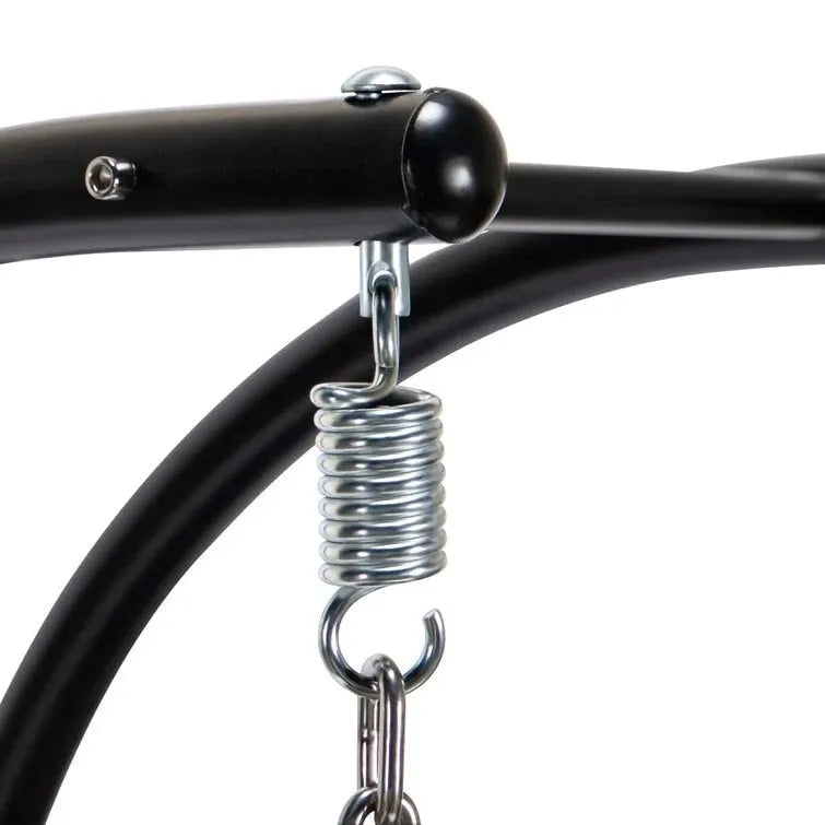 Patio Wicker Swing Chair With Stand Rain Cover Included -