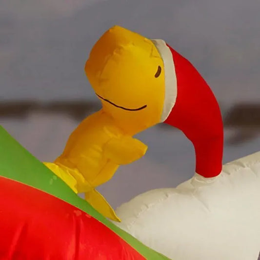 2 5 ft pre lit inflatable snoopy in airplane airblown scene peanuts