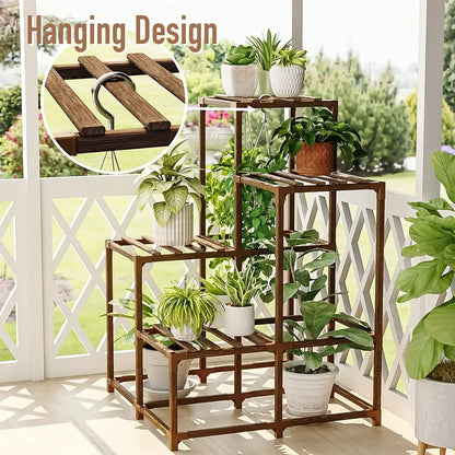 Plant stand indoor plant stand wooden outdoor multi-layer plant stand