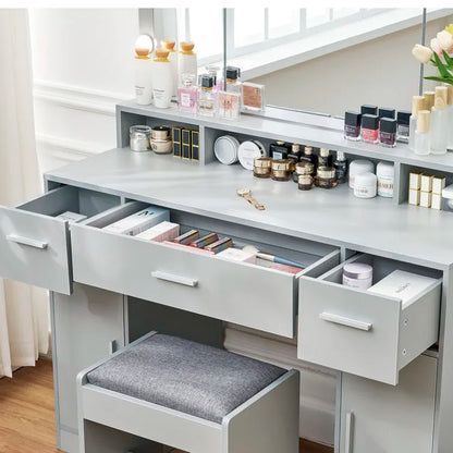 Areena Vanity Set with Stool and Mirror