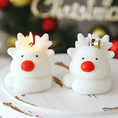 Christmas Scented Candle Snowman Aromatic Candles Gingerbread Man Atmosphere Candle Diy Craft Gift Christmas Party Decor
