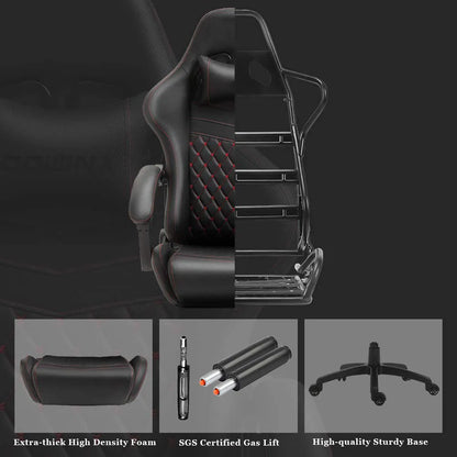 &#128525;Gaming Chair Office Chair PC Chair with Massage Lumbar Support, Racing Style