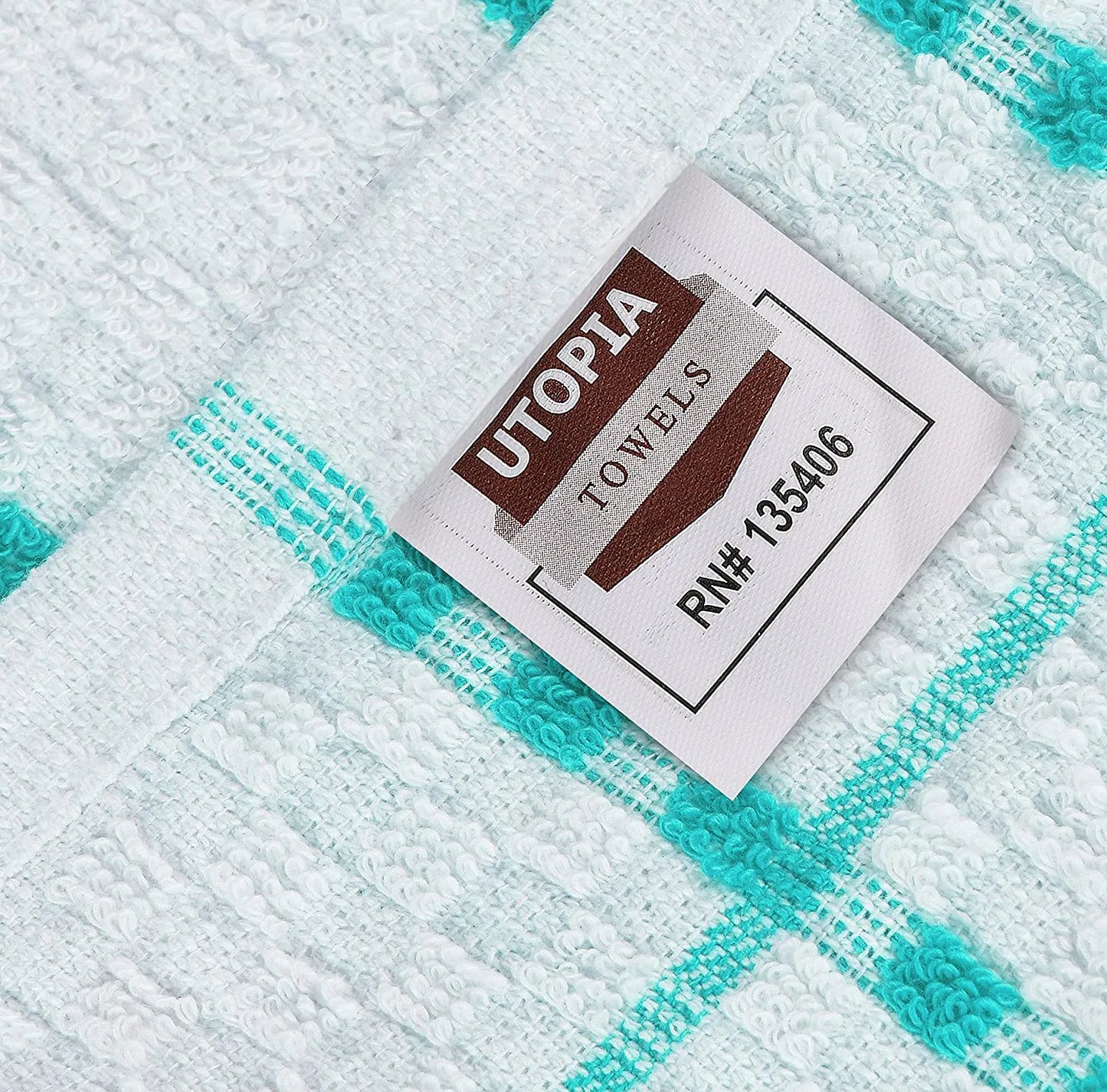 Kitchen Towels [12 Pack], 15 x 25 Inches, 100% Ring Spun Cotton Super Soft and Absorbent Linen Dish Towels, Tea Towels and Bar Towels Set (Black)