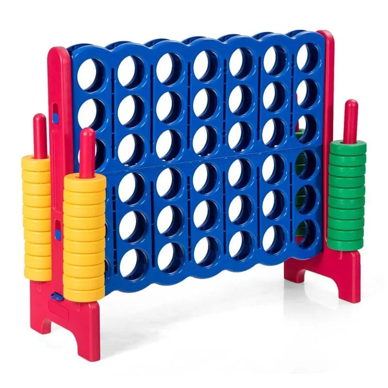 4-to-Score Giant Game Set with 42 Jumbo Rings & Quick-Release Slider