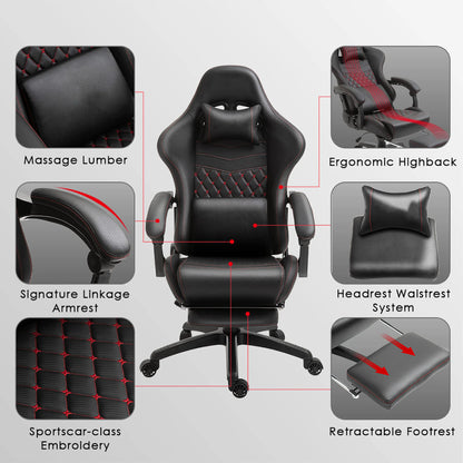 &#128525;Gaming Chair Office Chair PC Chair with Massage Lumbar Support, Racing Style