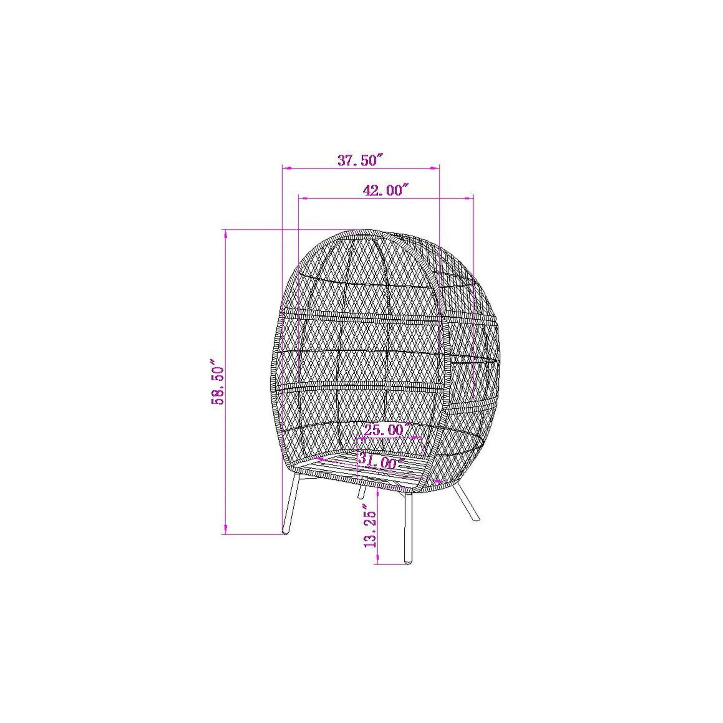 Stationary Outdoor Egg Chair