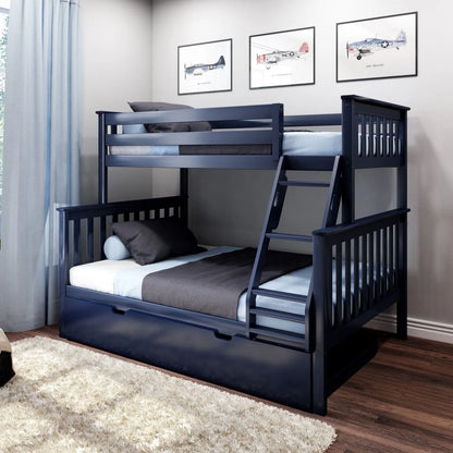 &#127876;Store Closing Sale&#128150;Kids Solid Wood Twin-Over-Full Bunk Bed + Trundle Bed