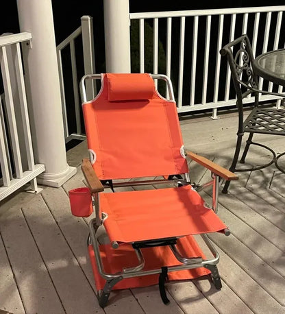 &#128293;LAST DAY 71% OFF&#127873;Aluminum folding beach chair with cup holder