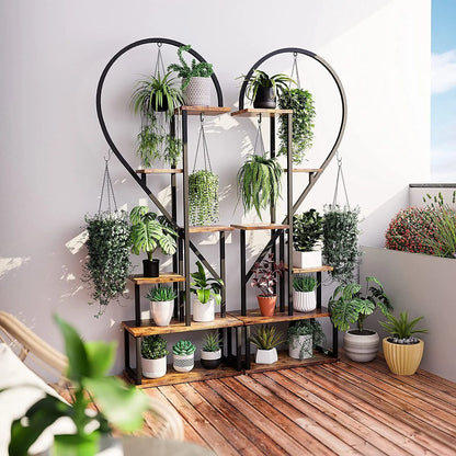 &#127885;Creative heart-shaped ladder plant frame&#127885;
