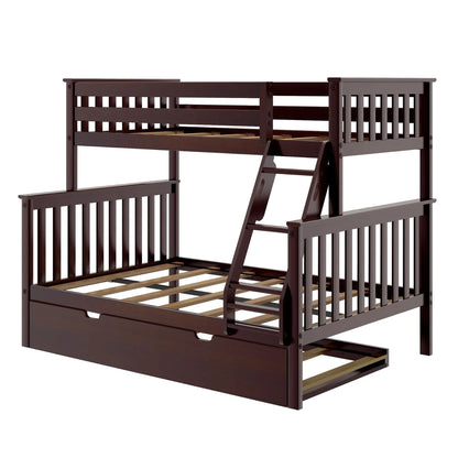 &#127876;Store Closing Sale&#128150;Kids Solid Wood Twin-Over-Full Bunk Bed + Trundle Bed