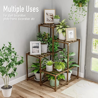 Plant stand indoor plant stand wooden outdoor multi-layer plant stand