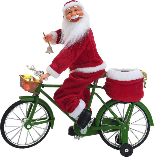 Mr. Christmas Cycling Santa Holiday Decoration, One Size, Multicolor