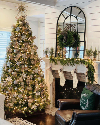 7.5' Royal Fir Quick-Shape Artificial Christmas Tree with 1000 Warm White & Multi-Color LED Lights