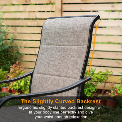 7-Piece/9-Piece Outdoor Patio Dining Set with Adjustable Table & Padded Textilene Swivel Chairs