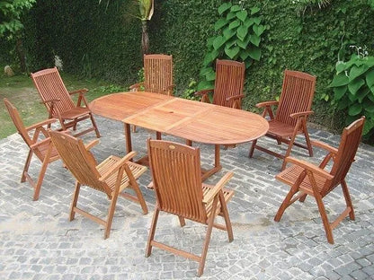 Amabel Oval 8 - Person 67'' Long Dining Set