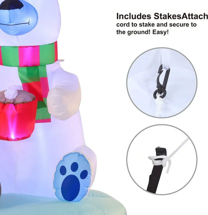 6ft Long Inflatable Hot Cocoa and S'Mores