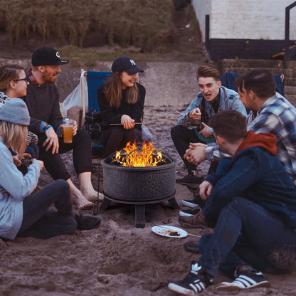 26 Inch Antique Bronze Round Fire Pit