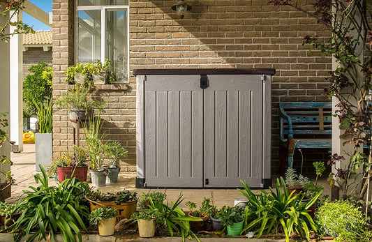 Keter Store It Out Pro Outdoor Storage Shed, 145.5 x 82 x 123cm Beige/Brown
