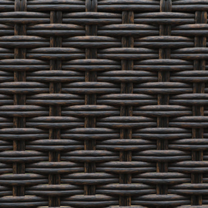 Rattan Metal Patio Dining Chairs, Set of 2