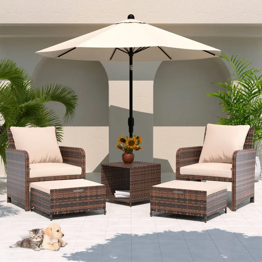 2 - Person Outdoor Seating Group with Cushions