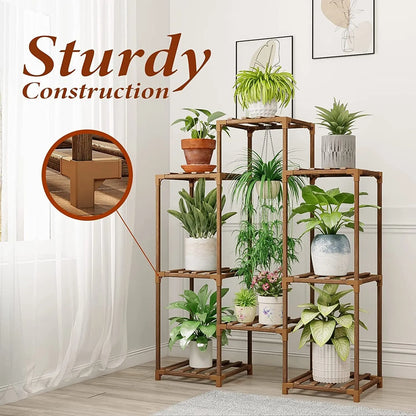 Plant stand indoor plant stand wooden outdoor multi-layer plant stand