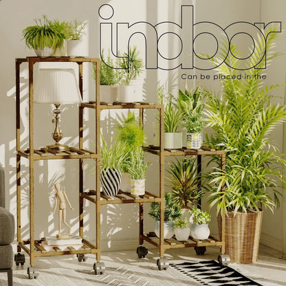 Plant stand indoor plant stand wooden outdoor multi-layer plant stand