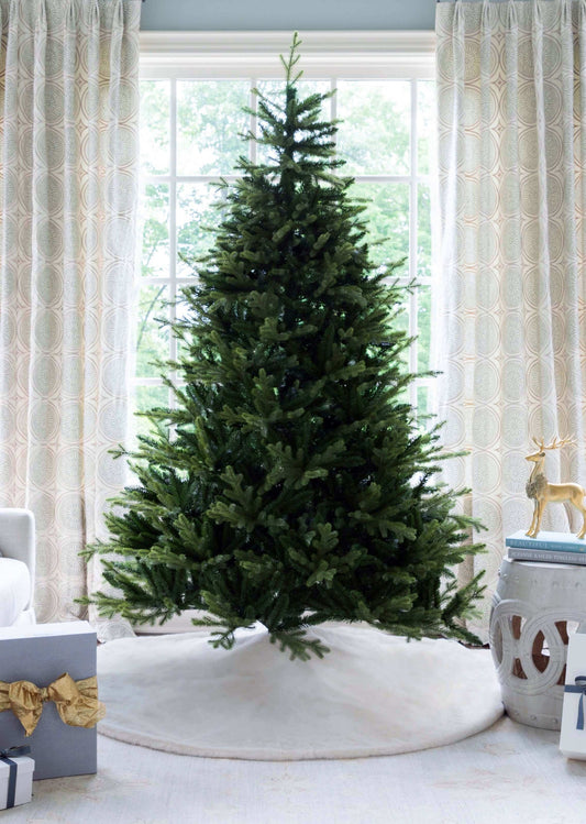 9' Scarlet Fir Artificial Christmas Tree with 1000 Warm White Led Lights