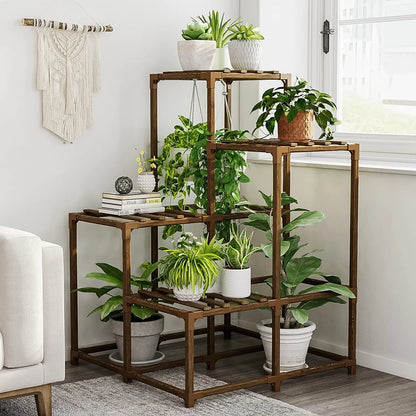Plant stand indoor plant stand wooden outdoor multi-layer plant stand