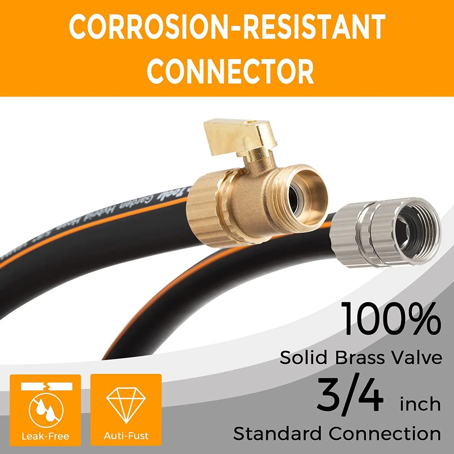 Hose Reel Cart, Hose Reel Cart with Wheels Heavy Duty, Industrial Hose Reels for Outside, 250-Feet of 5/8" Hose Capacity, Hose Guide Installed