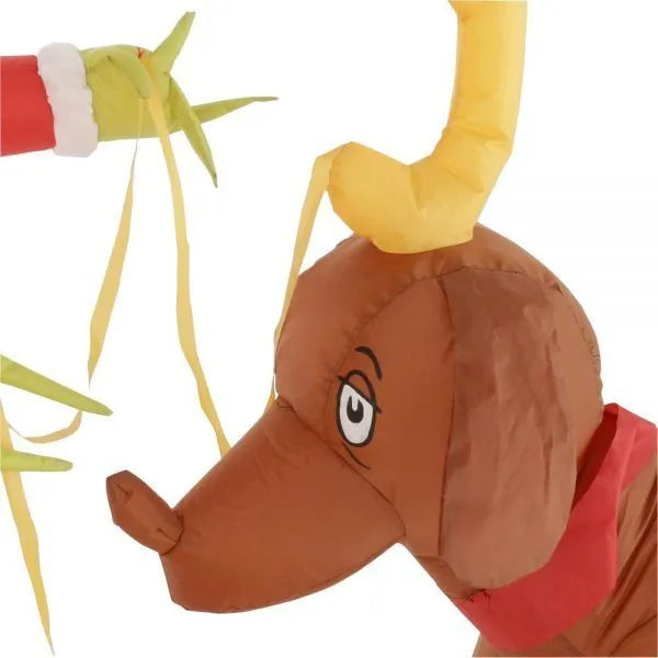 5 12 ft h x 6 5 ft w inflatable airblown holiday grinch and max scene