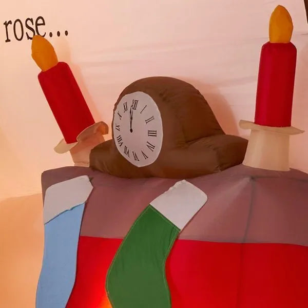 6 56 ft inflatable santa in story book scene