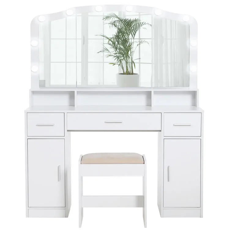 Areena Vanity Set with Stool and Mirror