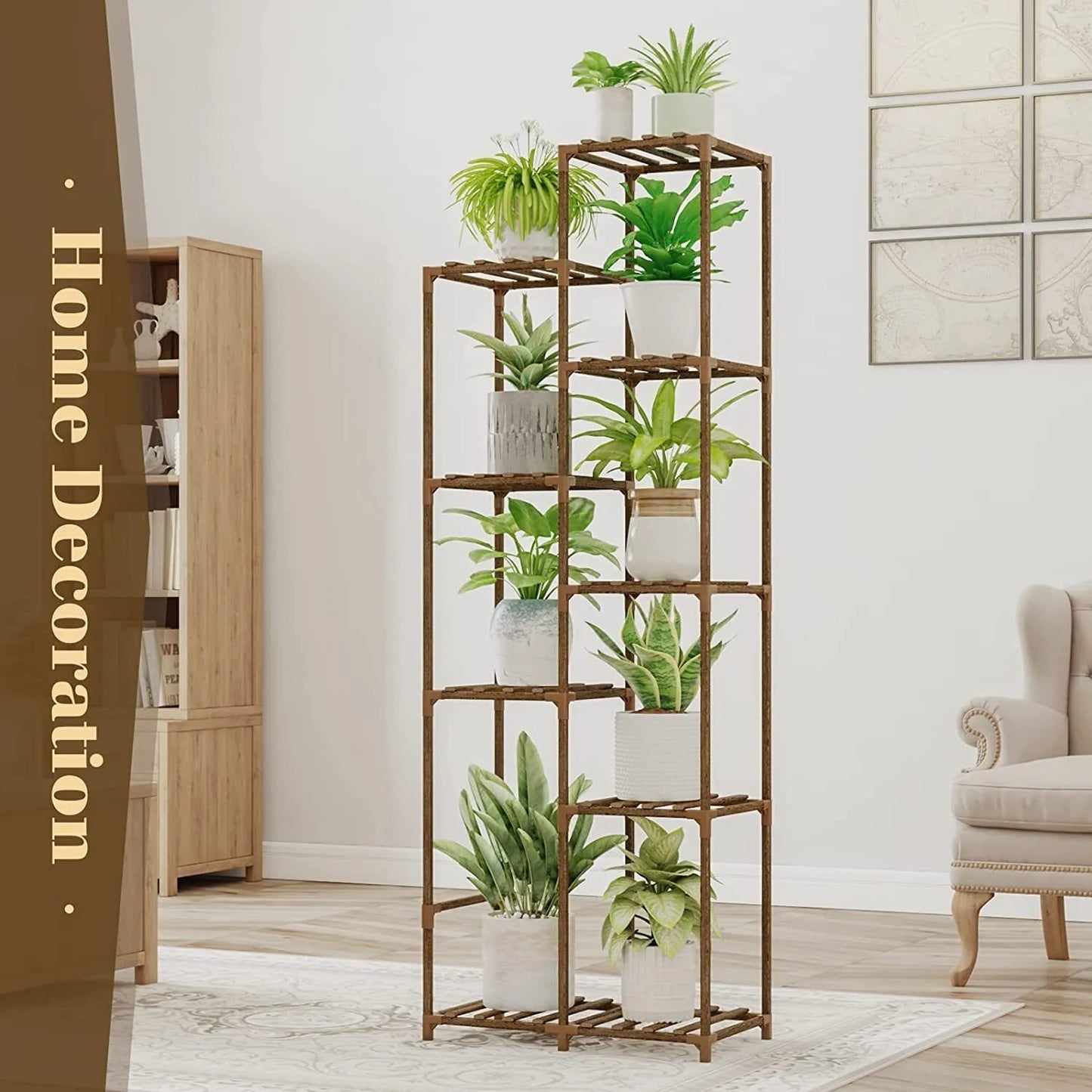 Plant stand indoor plant stand wooden outdoor multi-layer plant stand
