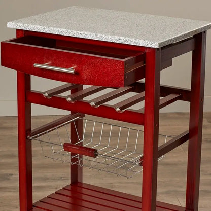 Macy Granite Kitchen Cart