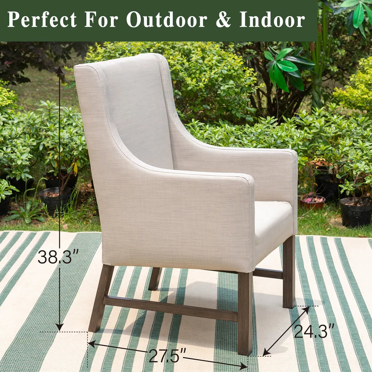 Patio Dining Set with Textilene Chairs/ Acacia Wooden Bench & Acacia Wooden Table