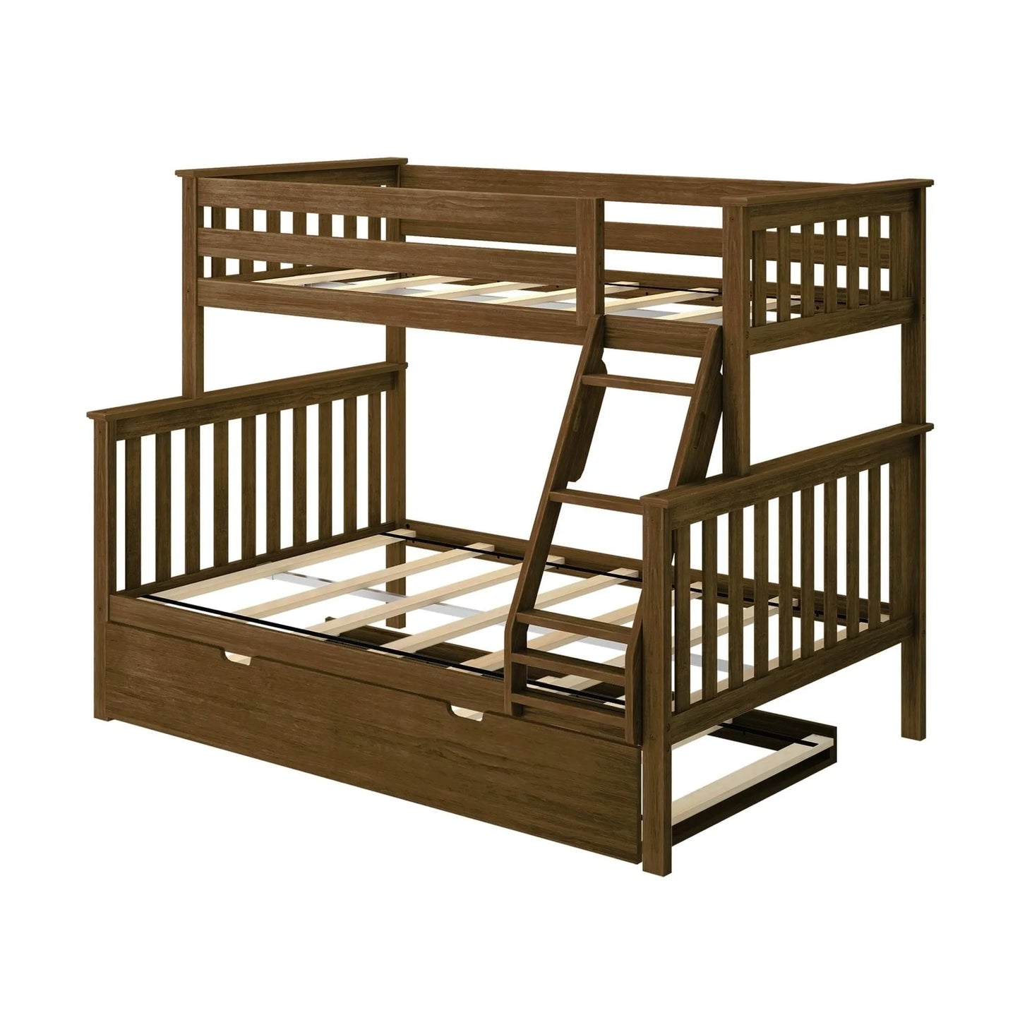 &#127876;Store Closing Sale&#128150;Kids Solid Wood Twin-Over-Full Bunk Bed + Trundle Bed