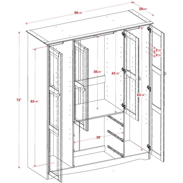 Alice Solid Wood Armoire