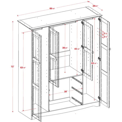 Alice Solid Wood Armoire
