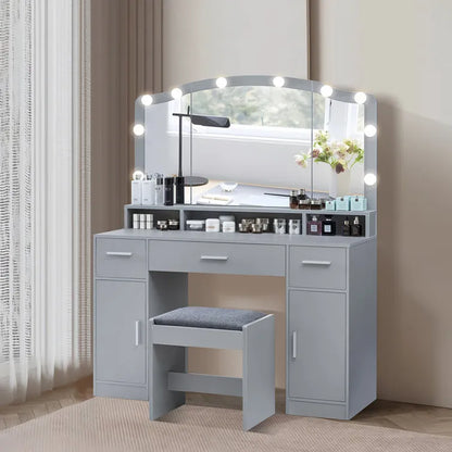 Areena Vanity Set with Stool and Mirror