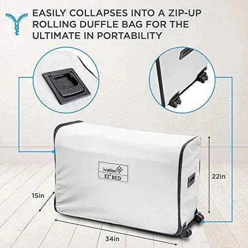 Clearance Sale！Air Mattress with Frame & Rolling Case