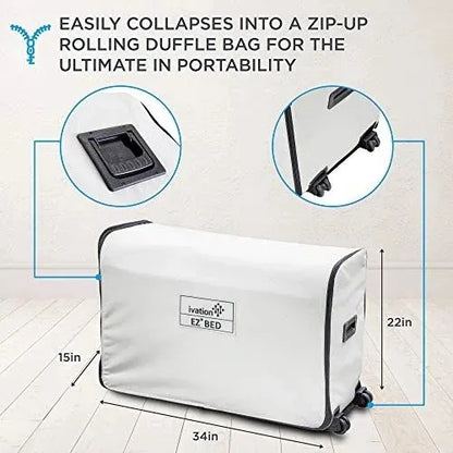 Clearance Sale！Air Mattress with Frame & Rolling Case