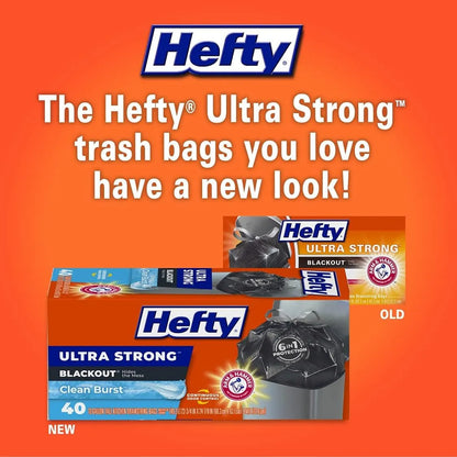 Hefty Ultra Strong Tall Kitchen Trash Bags, Lavender & Sweet Vanilla Scent, 13 Gallon, 80 Count